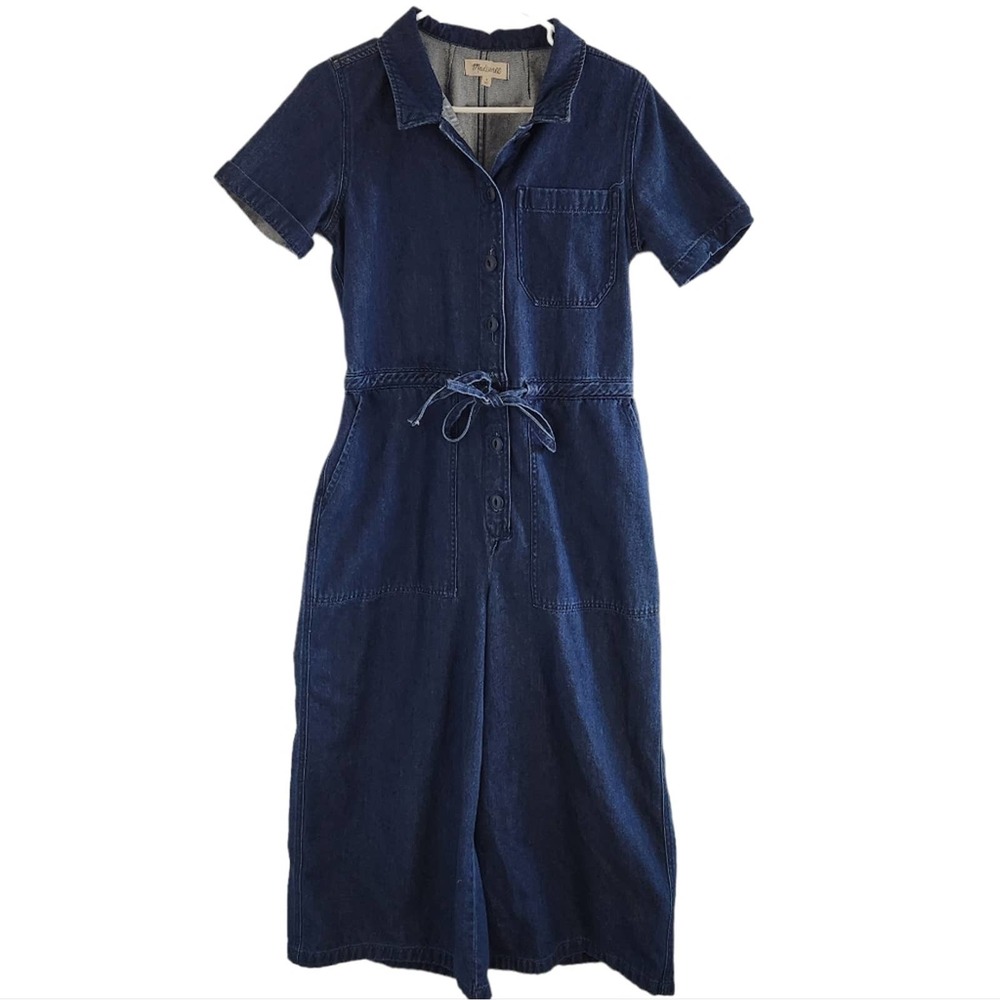 MADEWELL Denim Wide-Leg Utility Jumpsuit Size 8
